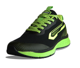 Running sport gym shoes trainers black fluo green