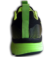 Running sport gym shoes trainers black fluo green