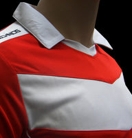 Team kit football shirt long sleeves red white chevron