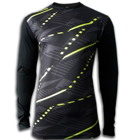 ICHNOS padded long sleeves football goalkeeper shirt black green