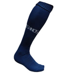 Ichnos knee high ribbed cuff sport football socks adult size navy blue