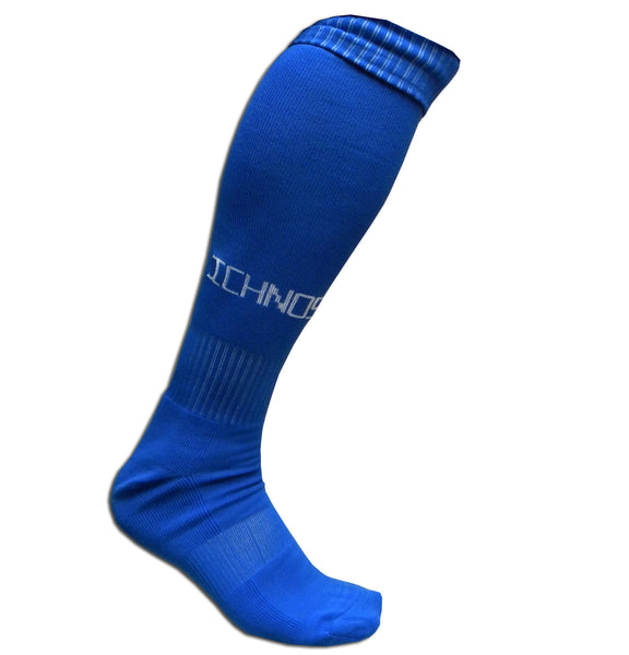 ichnos royal blue football socks adult size knee high