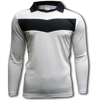 Ichnos white black chevron soccer football kit jersey long sleeves shirt