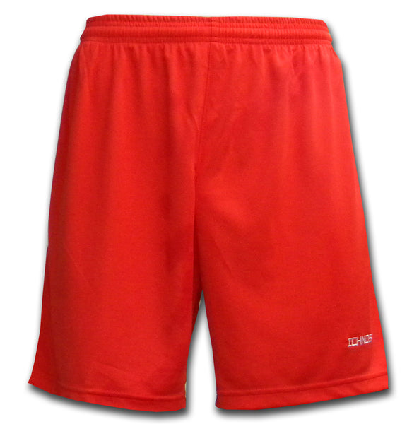 Ichnos polyester red football kit team shorts adult size