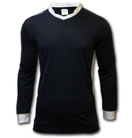 ichnos navy blue white polyester long sleeves team kit football shirt adult size