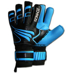 Ichnos adult neon blue black finger saver protection football goalkeeper gloves