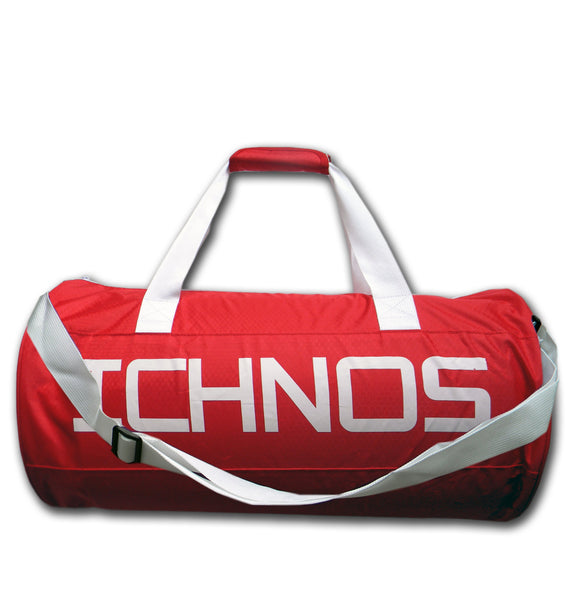 buy travel duffel bags online india Swimming Essentials Sport Gym Duffle Bag Bag Red White – ICHNOS SPORTS