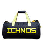 Ichnos black yellow gym sport duffle travel bag ripstop polyester