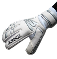 Ichnos Efis Evo football finger saver goalkeeper gloves Senior White Silver
