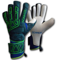 ichnos petrol blue green extended palm finger save protection adult football goalkeeper gloves