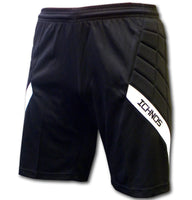 ichnos black padded protection children youth junior football goalkeeper shorts