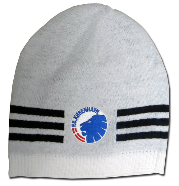 FC Copenhagen white plain knit beanie hat