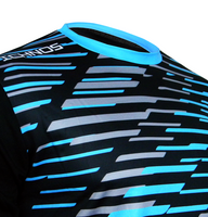 Ichnos padded long sleeves football goalkeeper shirt black neon blue